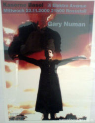 Gary Numan 2000 European Venue Poster Basel